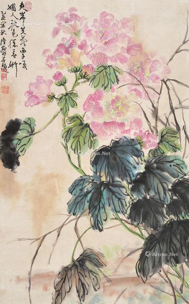 芙蓉 立轴 纸本