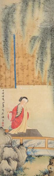  仕女 立轴 绢本