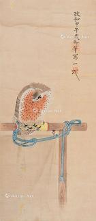  鹰 立轴 纸本
