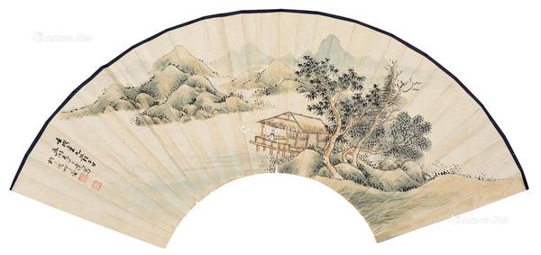  松亭观泉 软片 纸本
