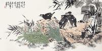  花鸟 镜片 纸本