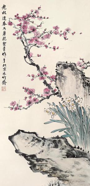  花卉 立轴 设色纸本