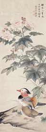  花鸟 立轴 纸本设色