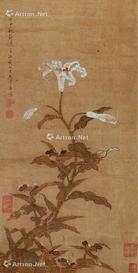  花卉 立轴 设色纸本