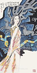  花季少女 镜片 纸本