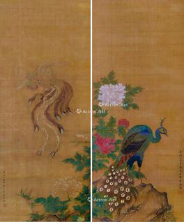  龙凤呈祥 立轴 设色纸本