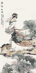  綄纱村头 镜片 纸本