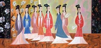  美人图 立轴 纸本