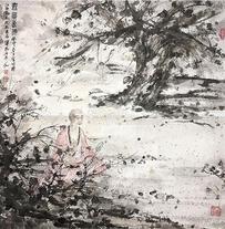  无量寿佛 镜片 纸本