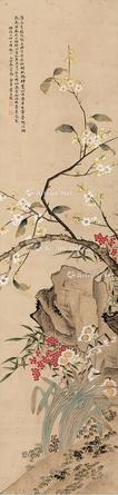  百花齐放 立轴 设色绢本