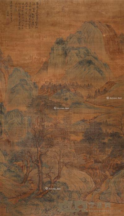  山居幽冥 立轴 设色绢本 168×95cm