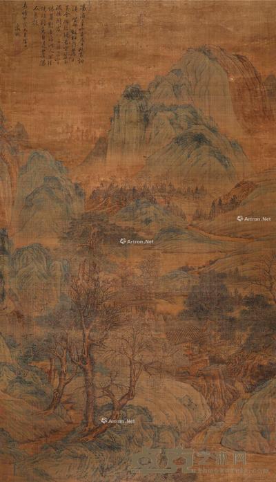山居幽冥 立轴 设色绢本 168×95cm