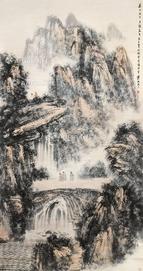  观瀑图 立轴 纸本