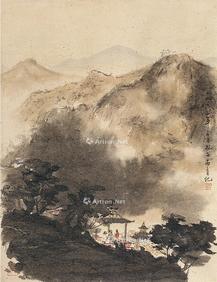  山居 立轴 设色纸本