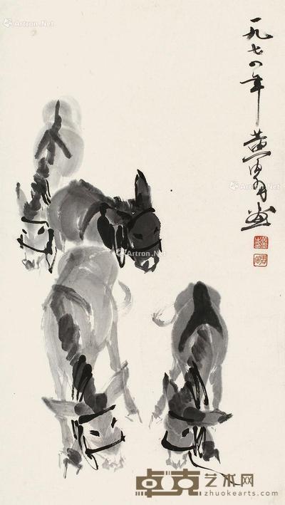 驴 立轴 水墨纸本 66×37cm