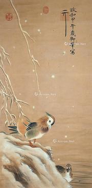  花鸟 立轴 纸本