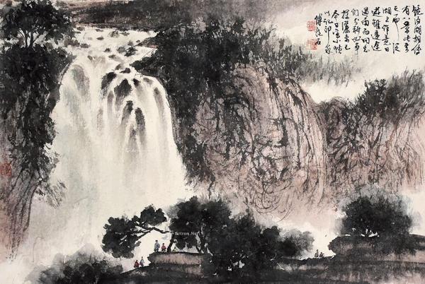 镜泊湖 镜片 纸本