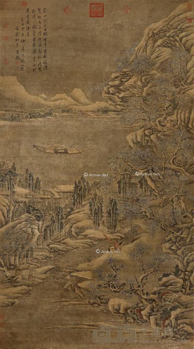  山居幽冥 立轴 设色绢本 184×102cm