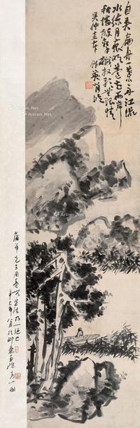  临吴仲圭笔意 立轴 水墨纸本