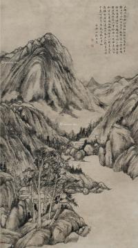  辛未（1751）年作 山明川静 镜片 水墨纸本