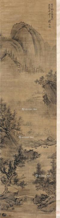  己巳（1629）年作 秋兴图 立轴 设色绫本