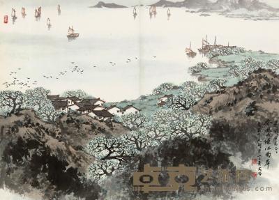  春风又绿江南岸 镜片 设色纸本 49×70cm