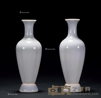  清康熙 天青釉观音小赏瓶 高13.5cm；直径4.5cm×2