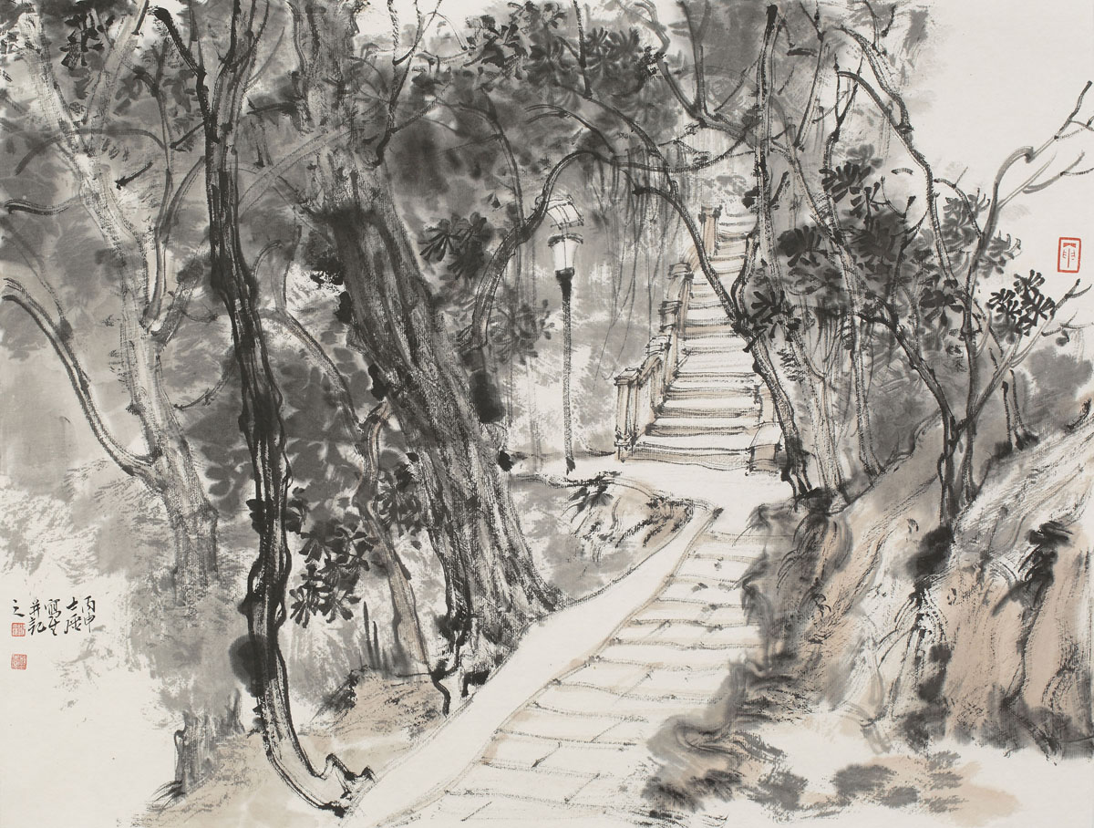 武功山写生之一39x55cm