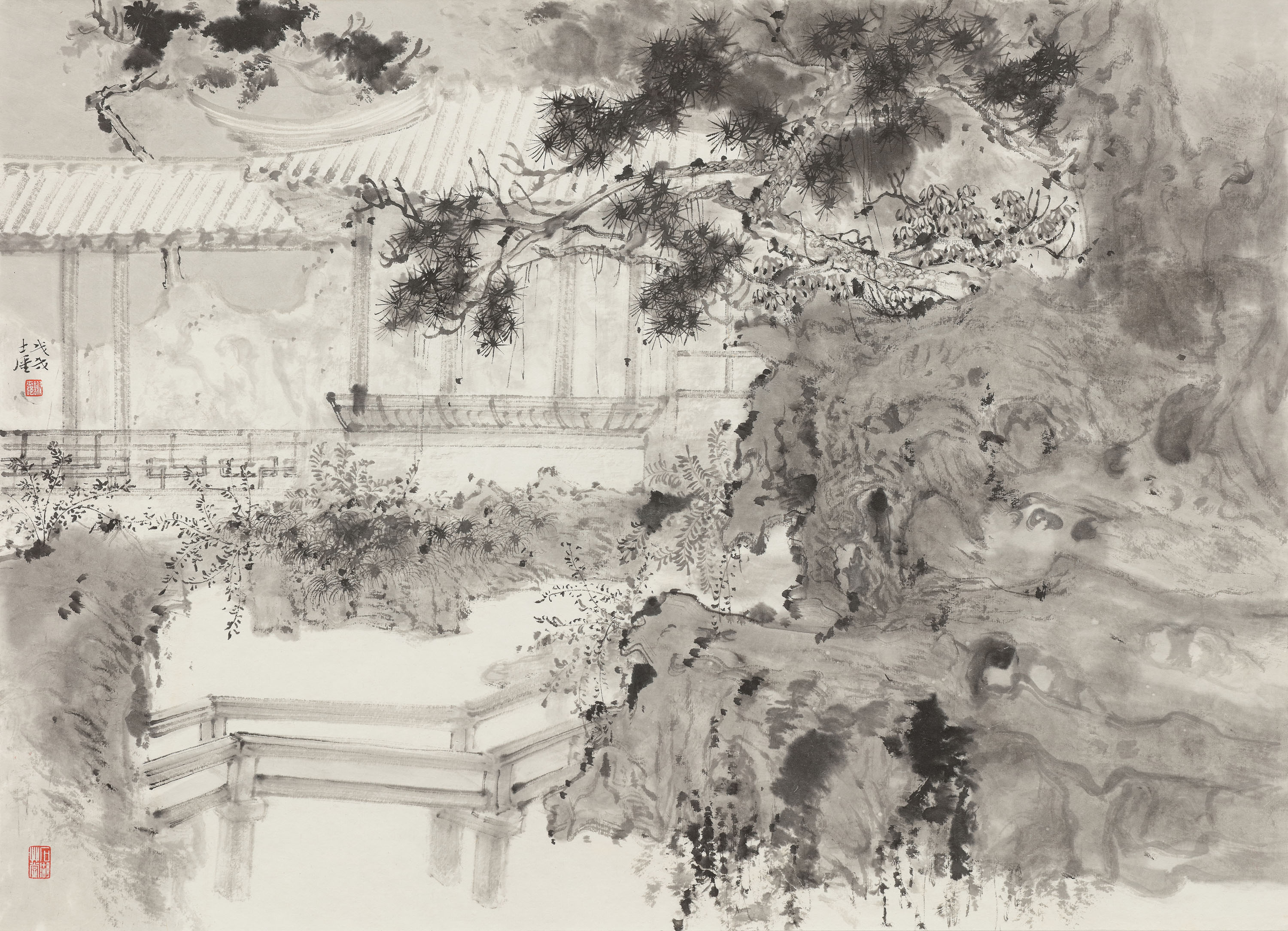 颐园环秀之一40X55CM