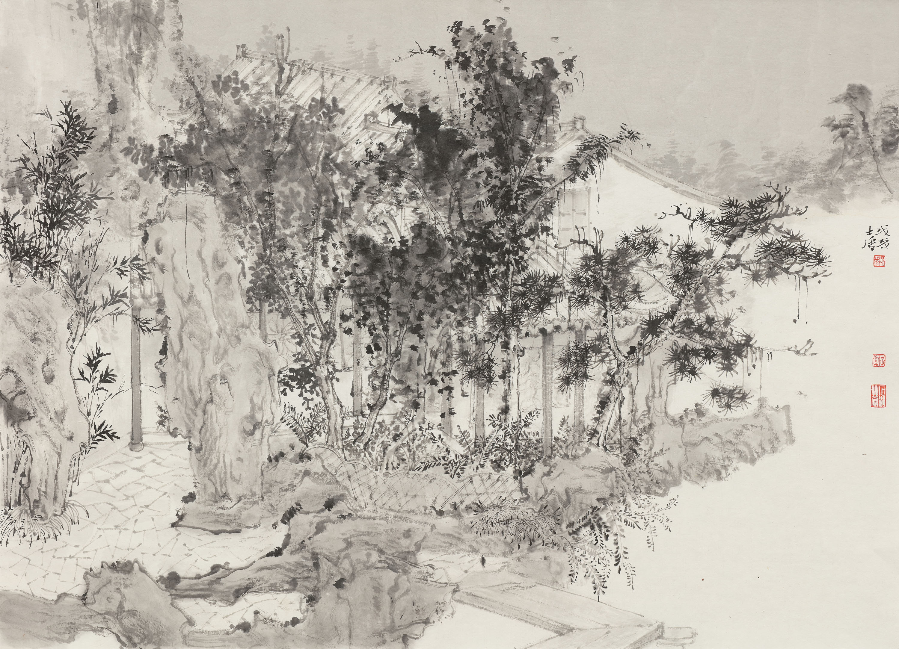 敬亭山房之一40X55CM
