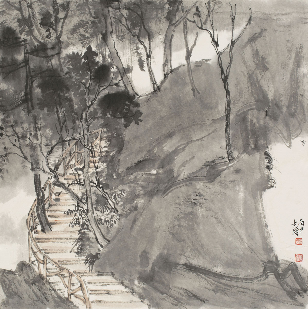 武功山写生之八39x55cm