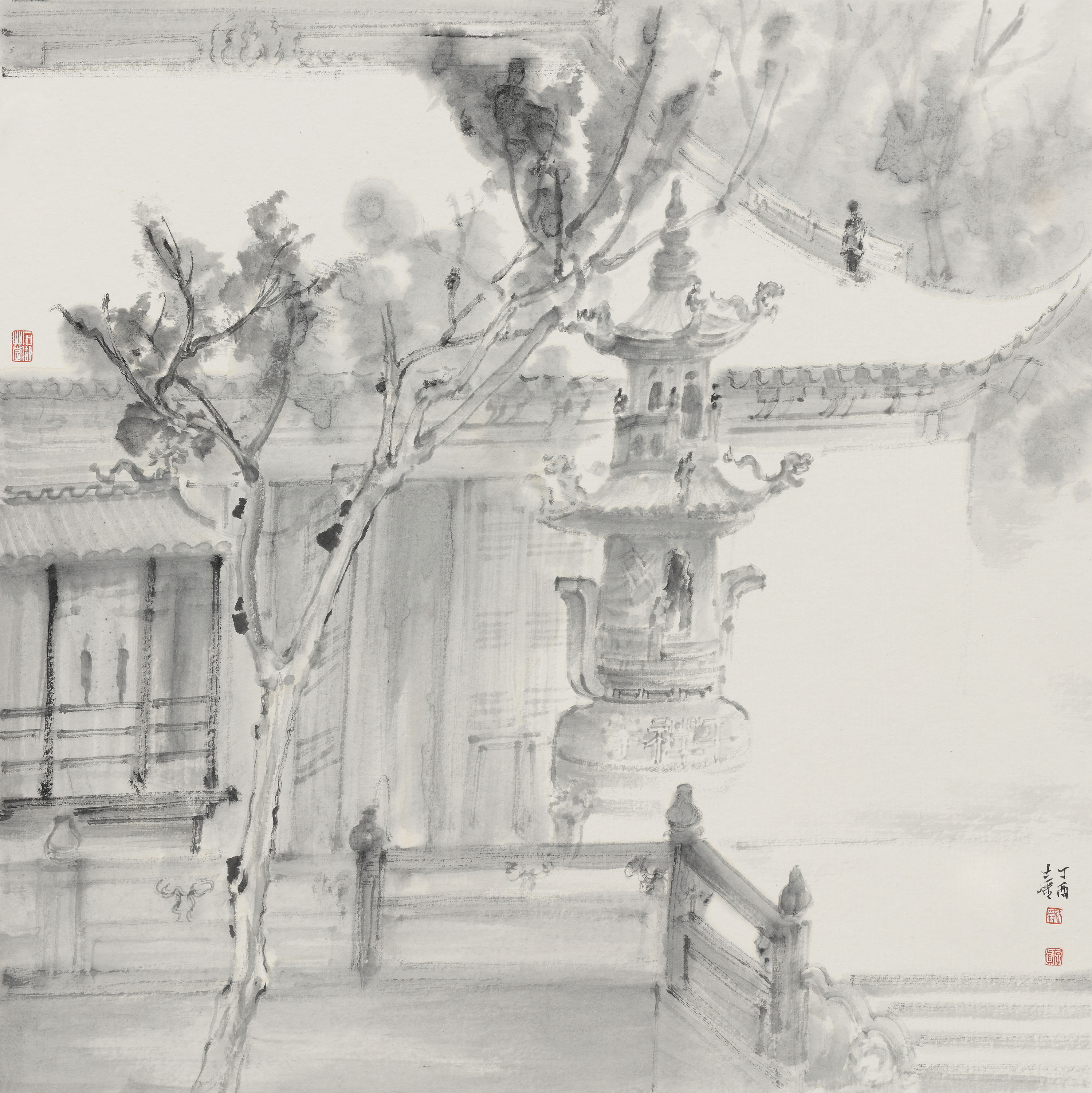 治平禅寺50X50CM