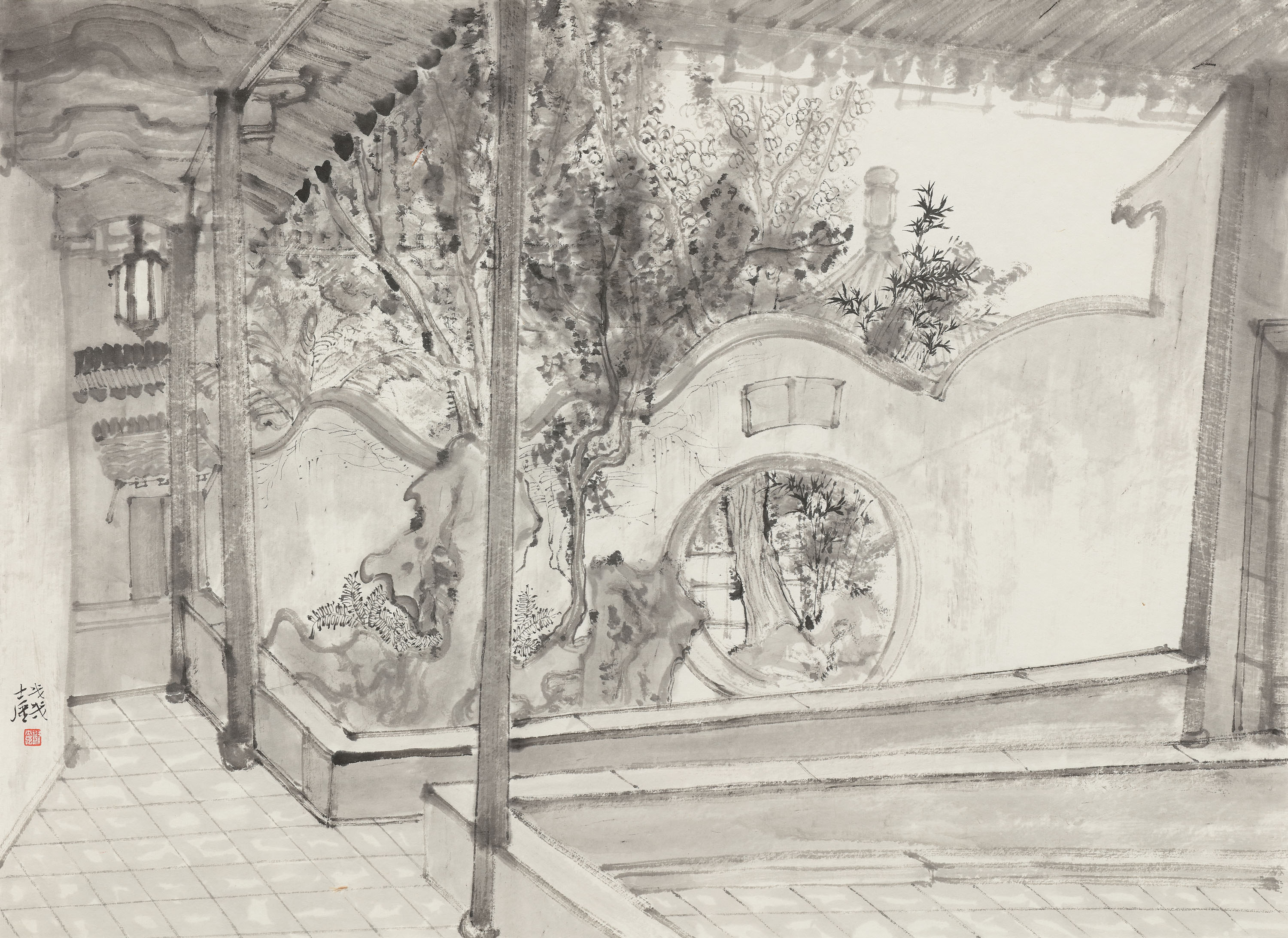 碧梧栖凤馆之二40X55CM