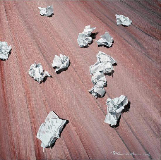 孙侃《痕迹》120x80cm，丙烯油画，2016