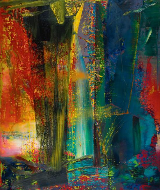 里希特《抽象画》300.5 x250.5cm 1986年 2015年成交价3040万英镑创拍卖纪录