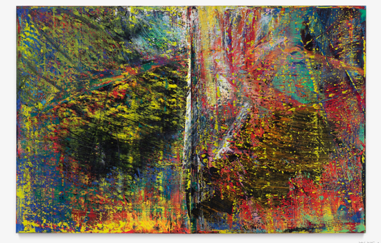 格哈德·里希特《抽象画》布面油画 两部分：260 x 401cm 1987年