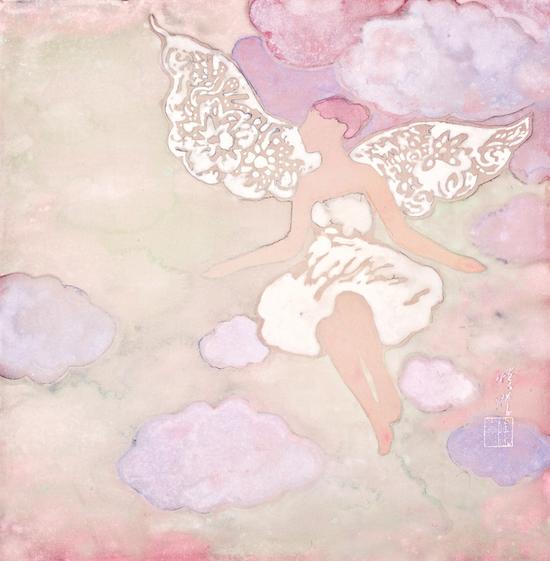 云中的天使（之三） 杨缨 绢本设色 40X40cm 2011