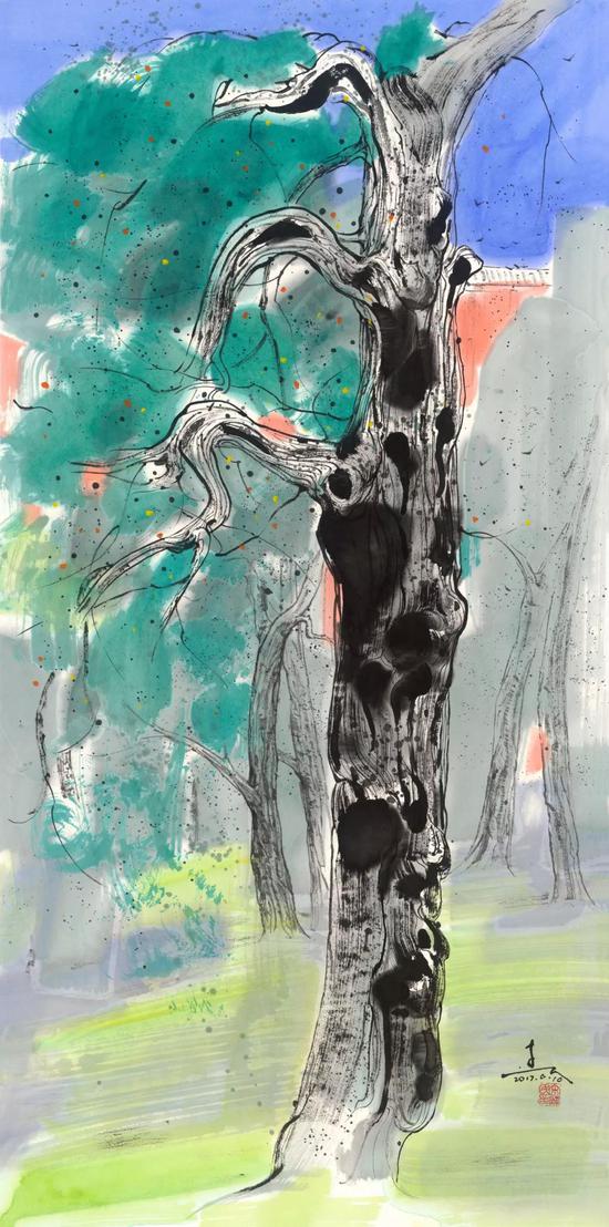 《问天柏》1380mm x 680mm