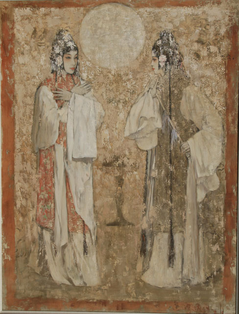 昆曲遗韵九           布面油画220cmX170cm 2009