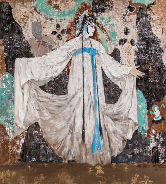 已用 昆曲遗韵三 220X200cm 布面油画2016