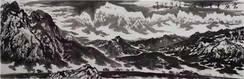 《高原重重叠叠山》80×243cm 2012年