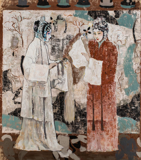 已用 昆曲遗韵四 160x180cm 布面油画2016