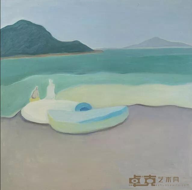 《孤独的海岸》 张利华 120x120cm 2018年 布面油画