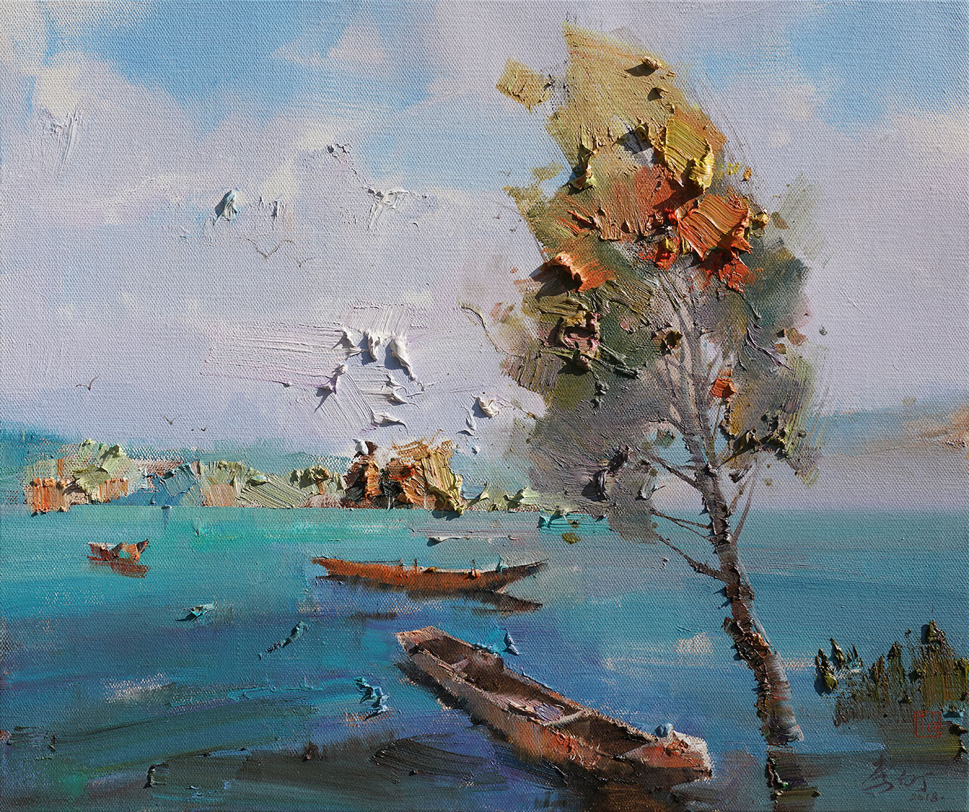 《泸沽湖印象No.2》55cmx46cm