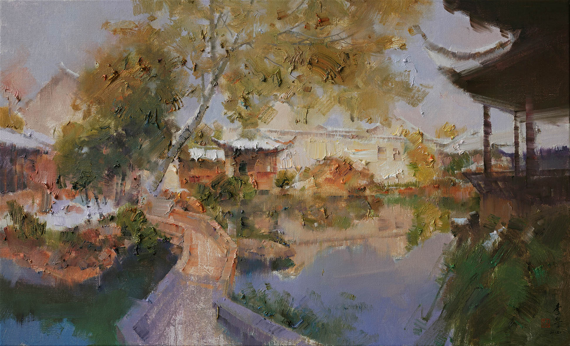 《雪后微寒晴方好》100x60cm