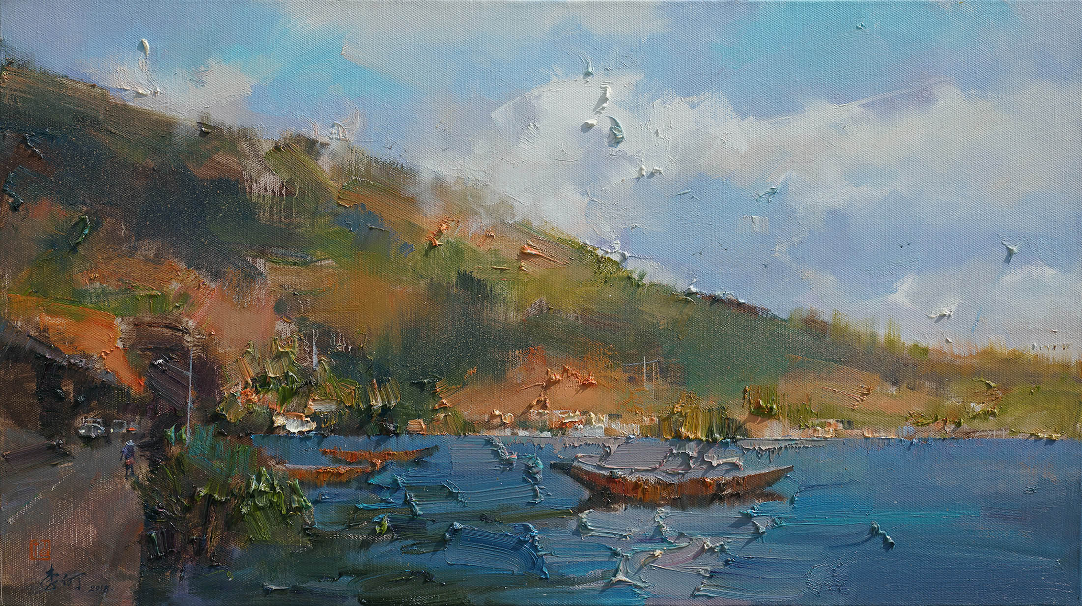 《泸沽湖印象No.4》80cmx45cm