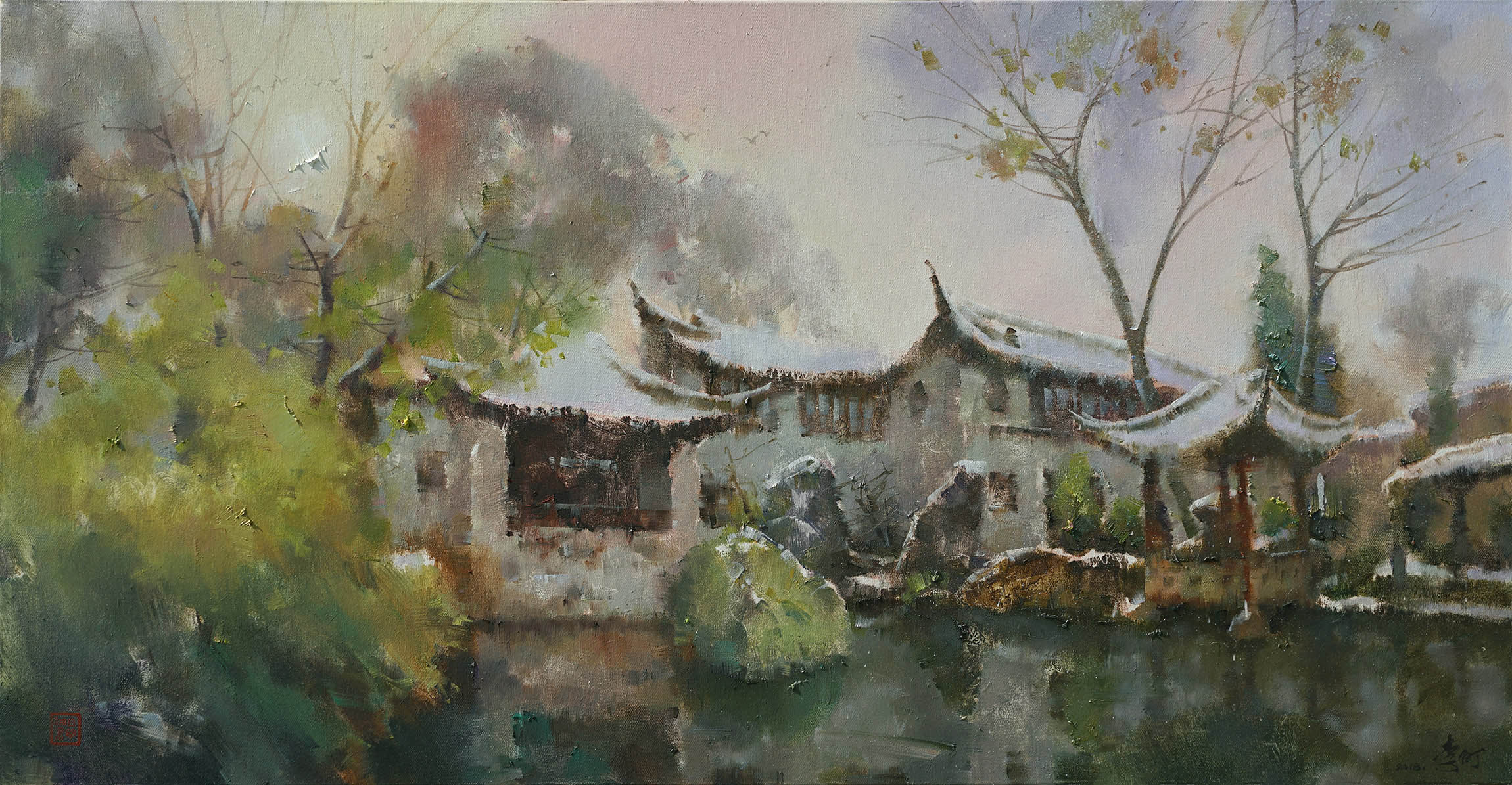 《雪后初晴》110x60cm