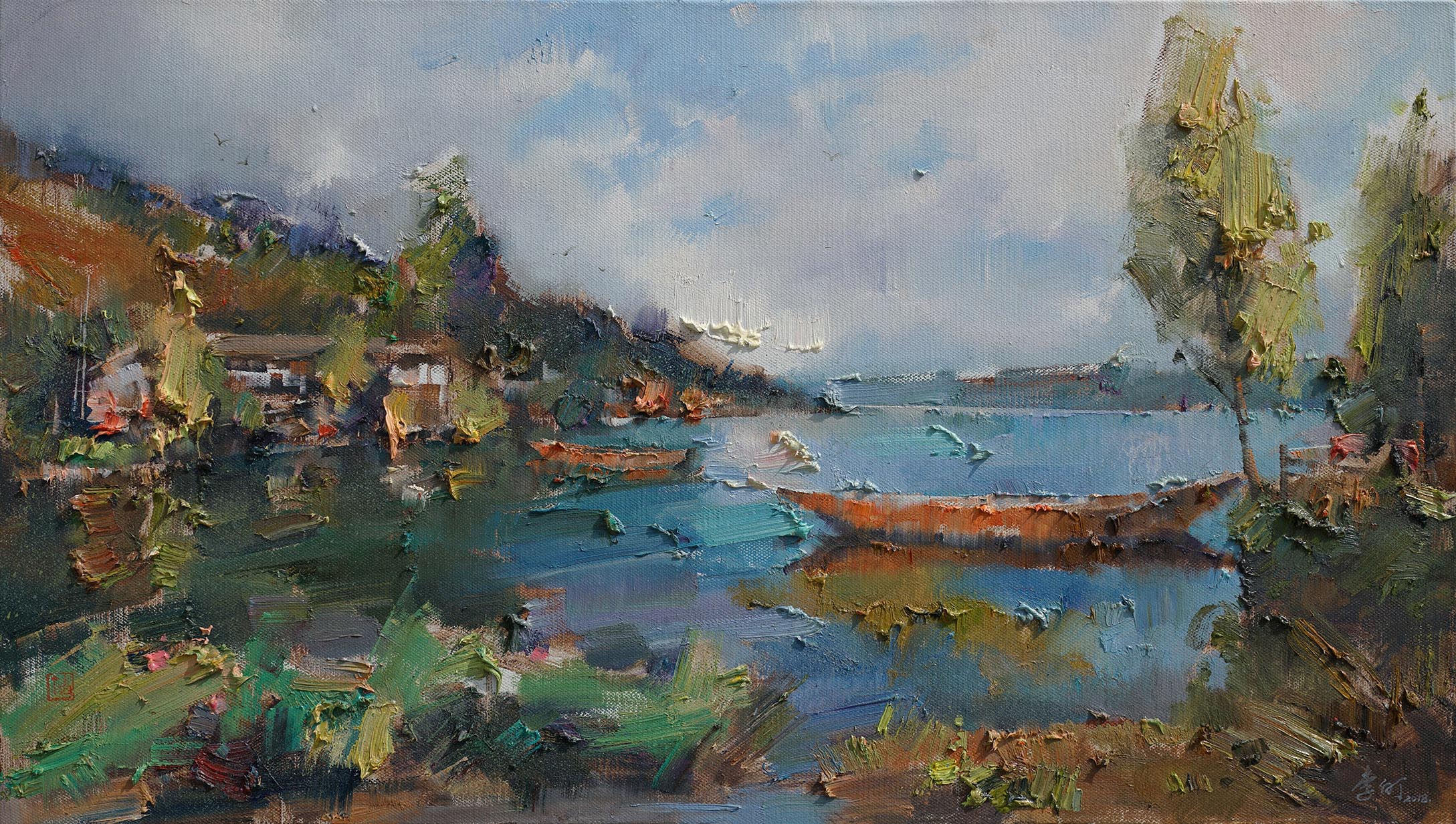 《泸沽湖印象No.3》80cmx45cm