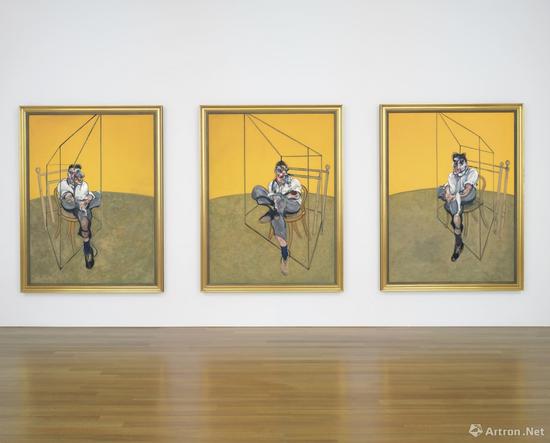英国画家弗朗西斯·培根（1909~1992年）《三联画》（2014年在纽约拍卖会拍出1.424亿美元）