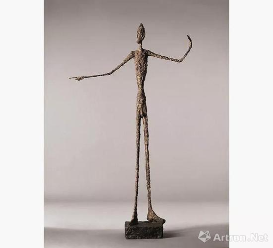 阿尔伯托? 贾克梅蒂（1901~1966年）《指示者》雕塑（2015年纽约佳士得1.413亿美元成交）